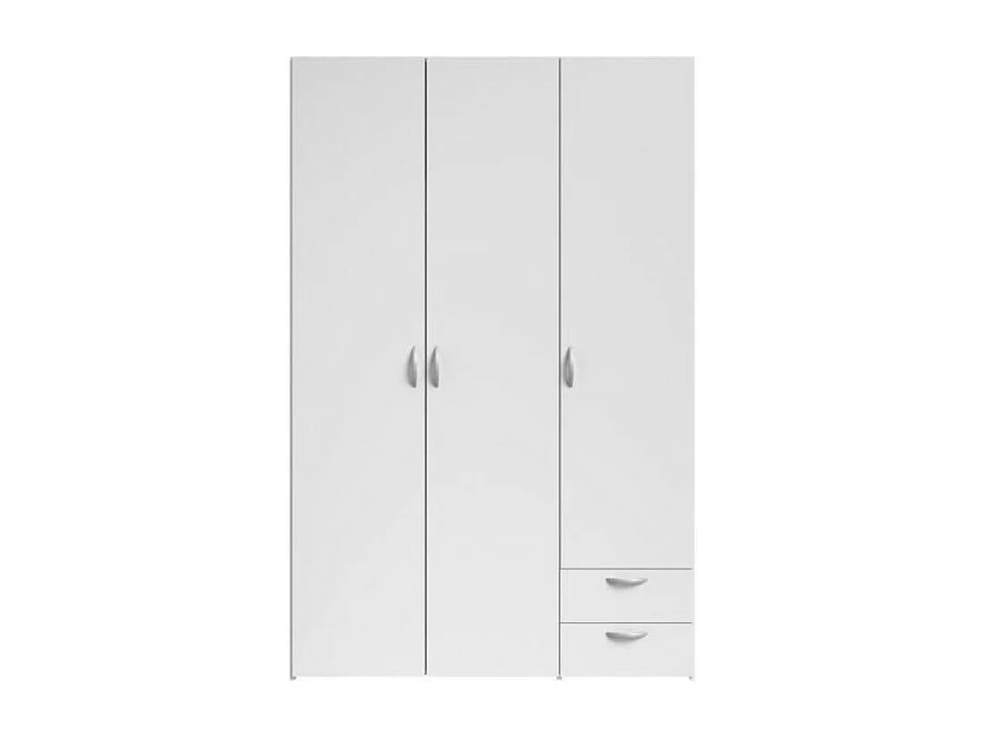 VARIASchrank – weiß – 3 Türen + 2 Schubladen – 120 x 185 x 51 cm