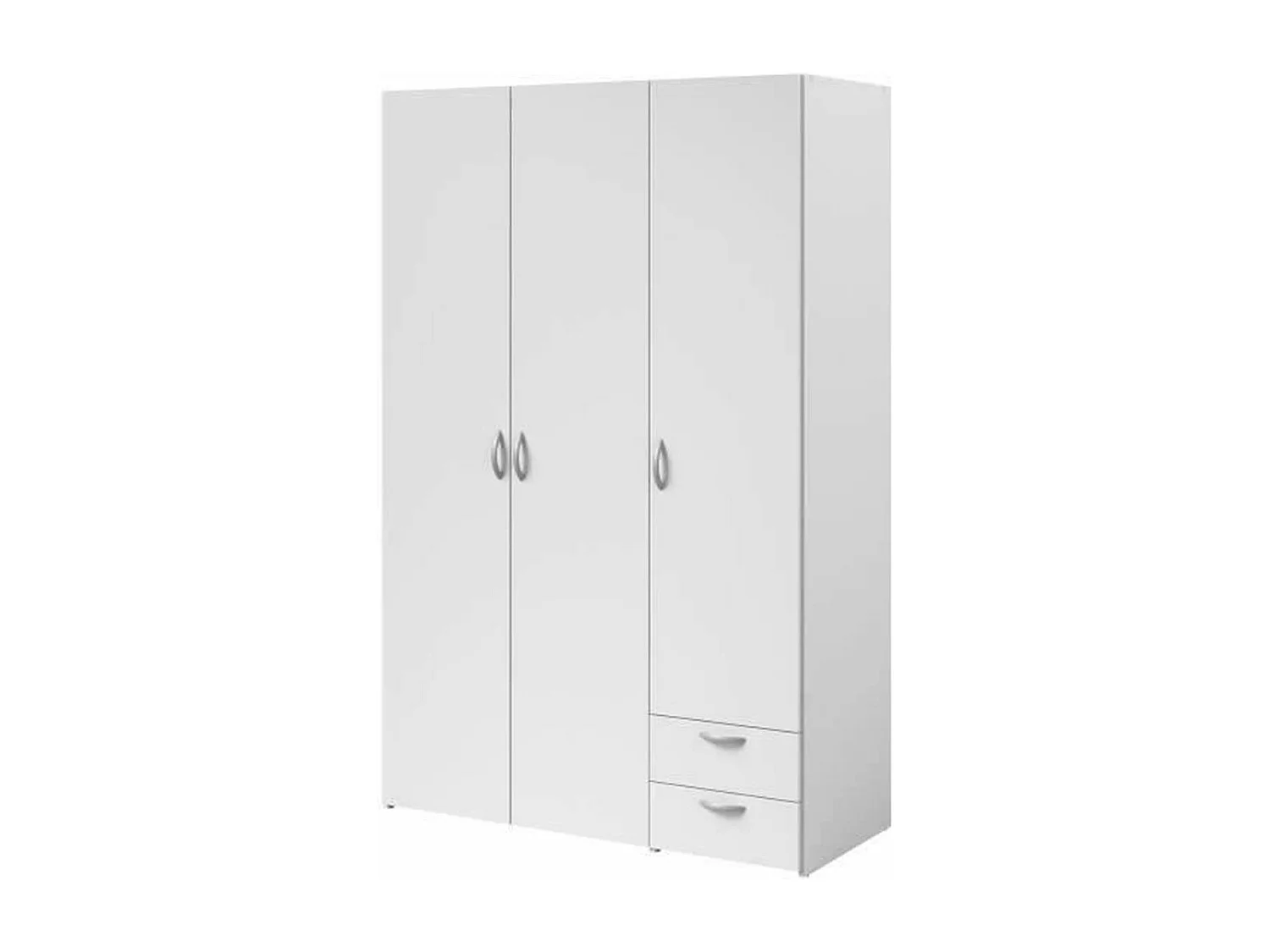 VARIASchrank – weiß – 3 Türen + 2 Schubladen – 120 x 185 x 51 cm