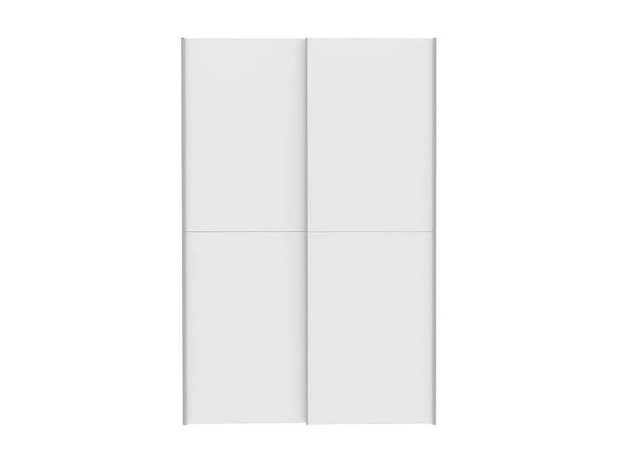 Kleiderschrank mit 2 Schiebetüren – Mattweiß – 120 x 61,2 x 190,5 cm – OZZULA