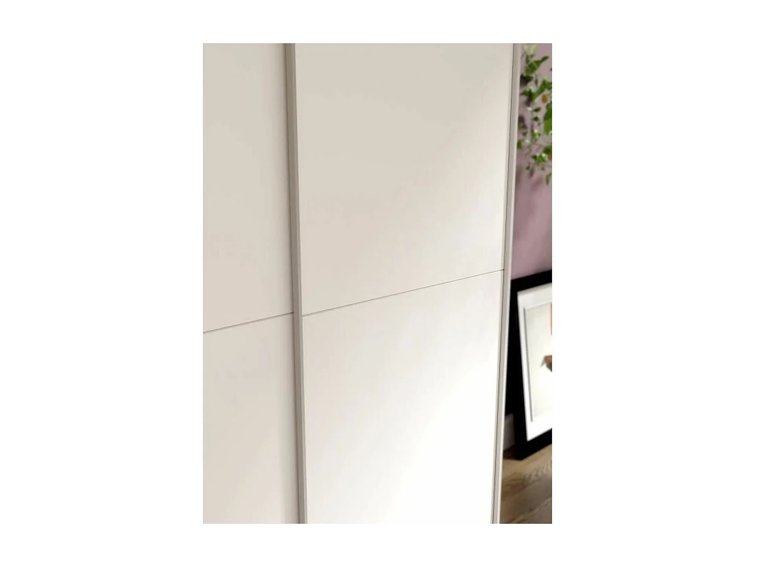 Kledingkast met 2 schuifdeuren - Mat wit - 120 x 61,2 x 190,5 cm - OZZULA