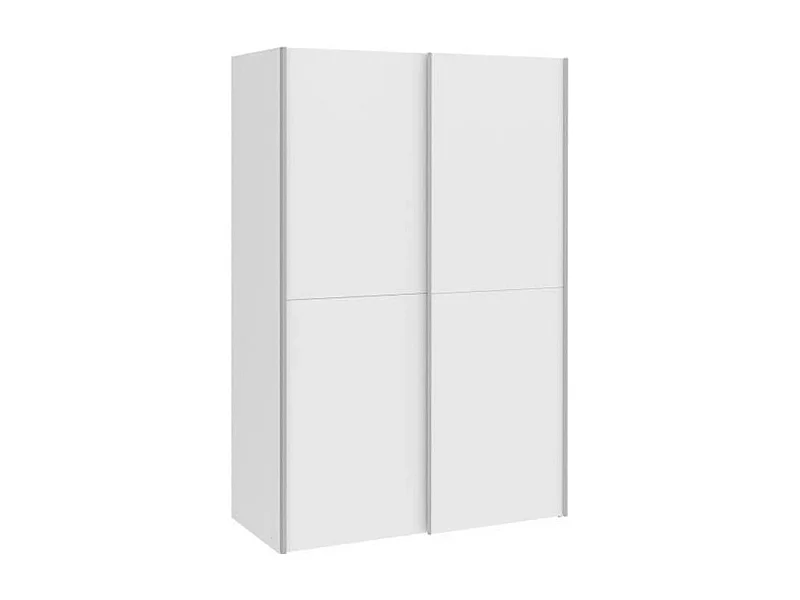 Armoire 2 portes coulissantes - Blanc mat - L 120 x P 61,2 x H 190,5 cm - OZZULA