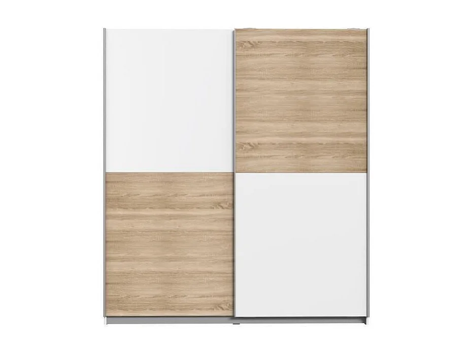 FINLANDEK Armoire de chambre ULOS style contemporain decor chene et blanc - L 170,3 cm