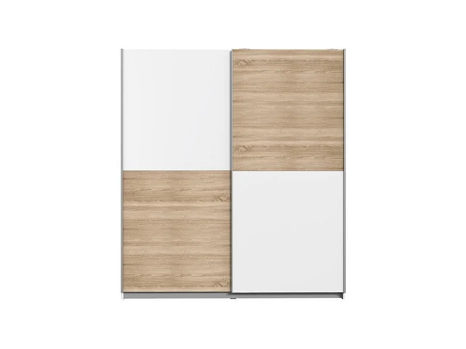 FINLANDEK Armoire de chambre ULOS style contemporain decor chene et blanc - L 170,3 cm