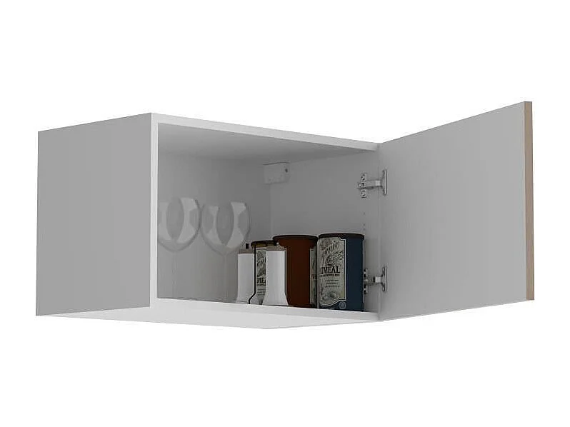 OSLO Meuble haut 1 porte - Décor Chene Jackson - L 60 x P 36 x H 35 cm