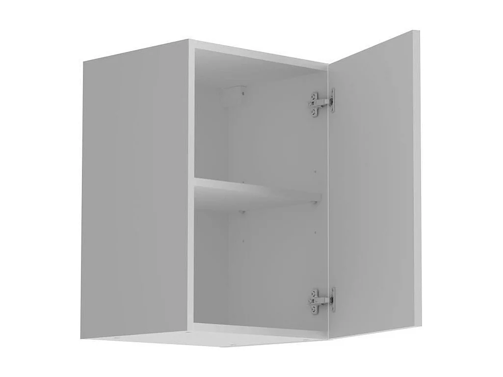 Meuble haut 1 porte + tablette - Décor blanc mat - 40 x 36 x Hauteur 58 cm