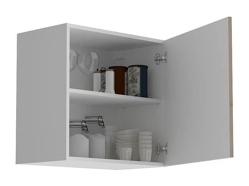 Meuble haut 1 porte - Décor chêne Jackson - 60 x 36 x Hauteur 58 cm