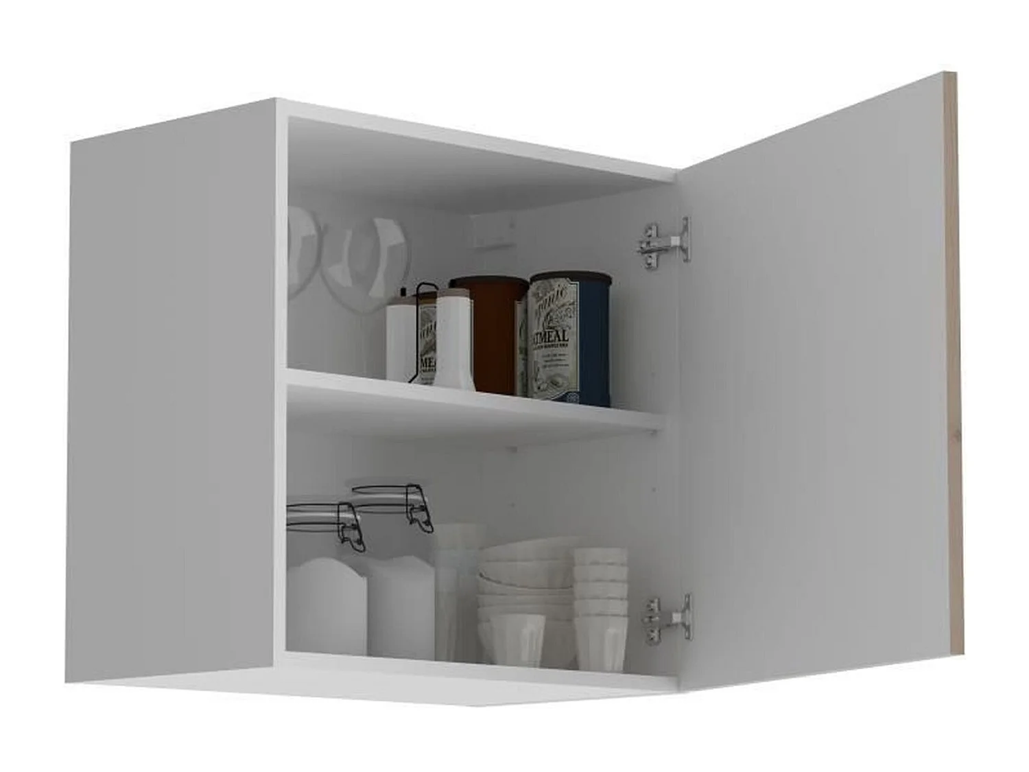 Meuble haut 1 porte - Décor chêne Jackson - 60 x 36 x Hauteur 58 cm