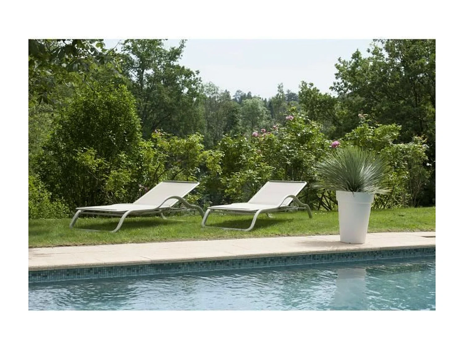 Vaso Soleilla Alto Branco 53 cm - Vaso com Sistema de Retenção de Água - Fabricado na França