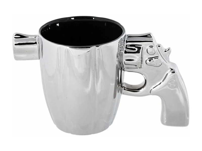 Tasse en céramique Argent Gun