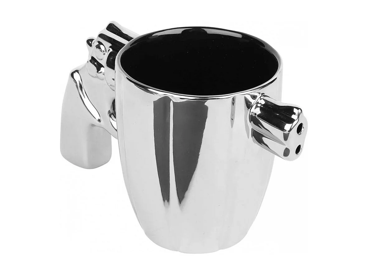 Tasse en céramique Argent Gun