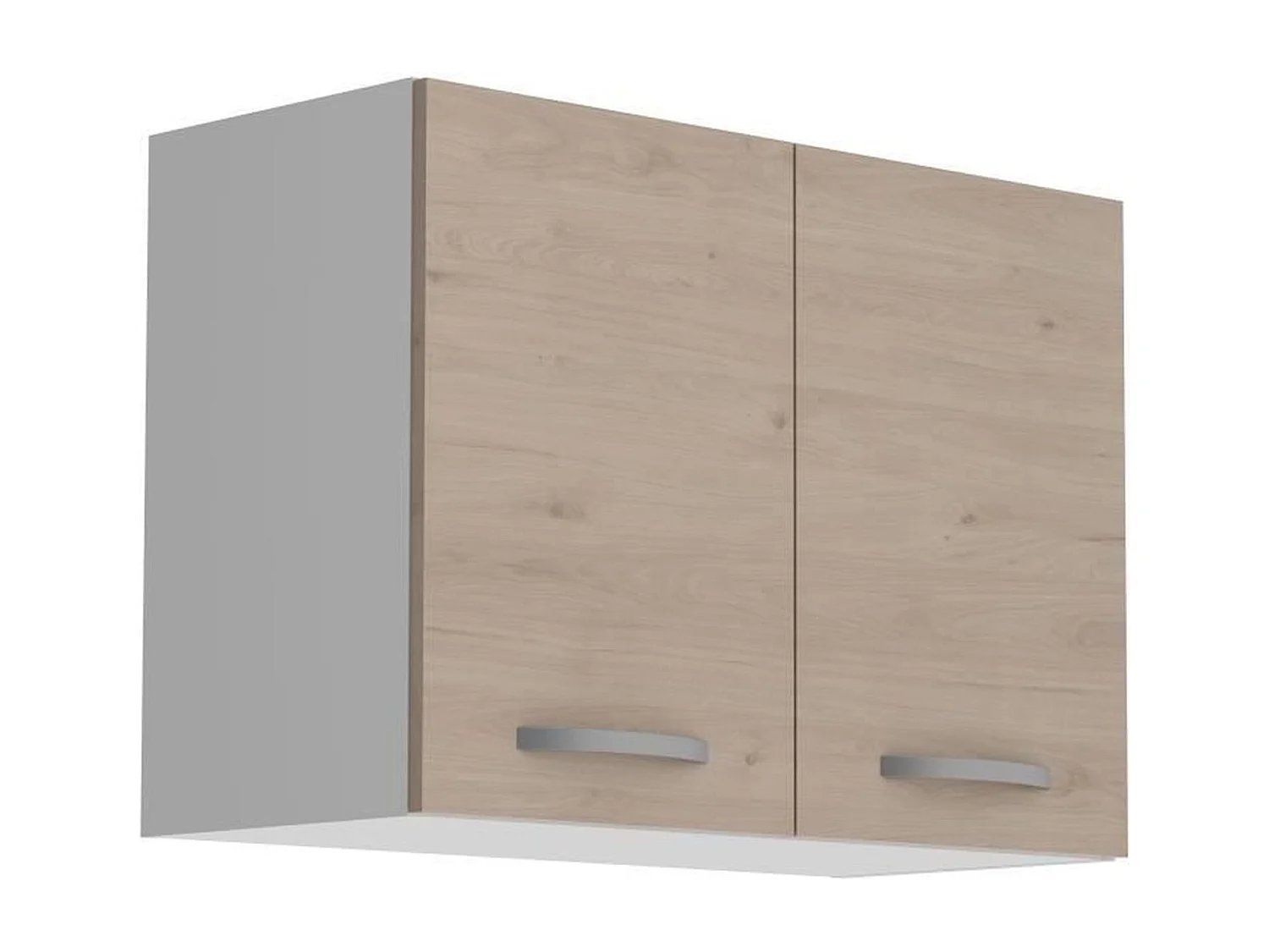 Meuble haut 2 portes - chêne Jackson - 80 x 36 x Hauteur 58 cm