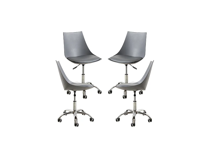 Packs Sillas - Pack 4 Sillas Blok Office - Gris oscuro