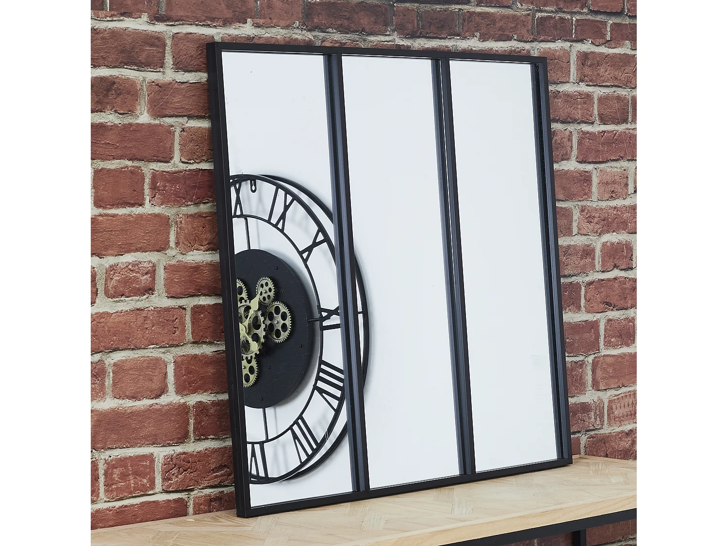 HOME DECO FACTORY Miroir atelier métal 61.5x1.5x61.5cm