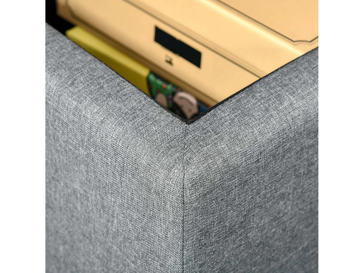 Banco de almacenamiento gris 125x49x41.5 cm HOMCOM