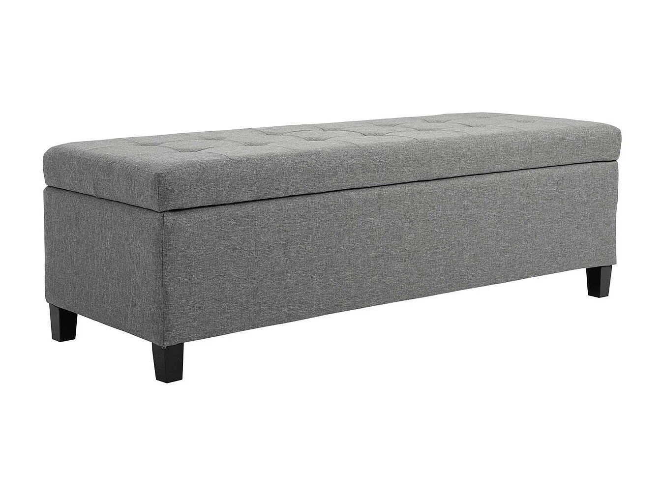 Banco de almacenamiento gris 125x49x41.5 cm HOMCOM