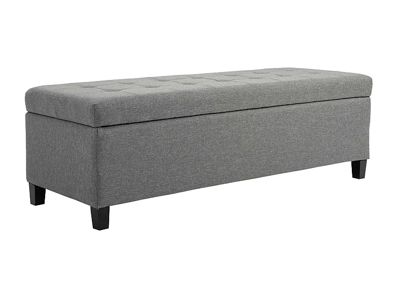 Banco de almacenamiento gris 125x49x41.5 cm HOMCOM