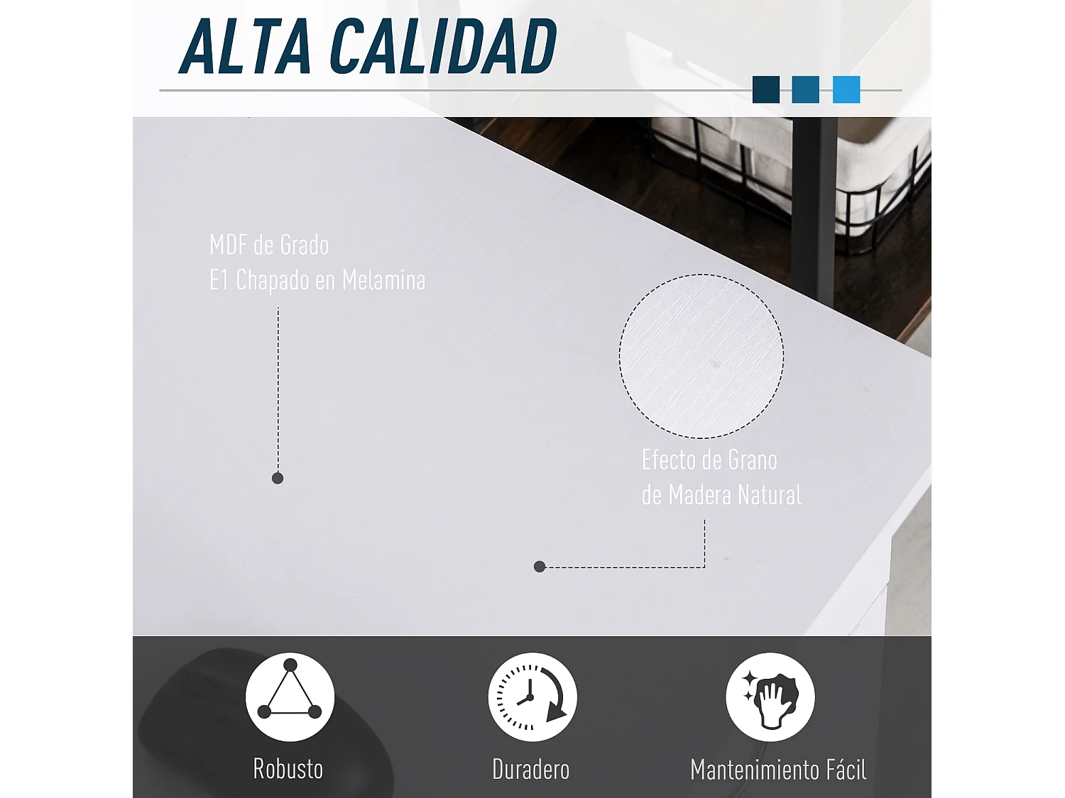 Mesa de ordenador blanco 120x60x74 cm HOMCOM