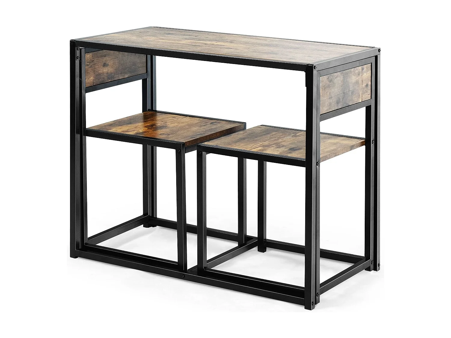 3 tlg. Tischgruppe Essgruppe Bartisch-Set Küchentisch Esstisch Tisch + 2 Stühle Antik