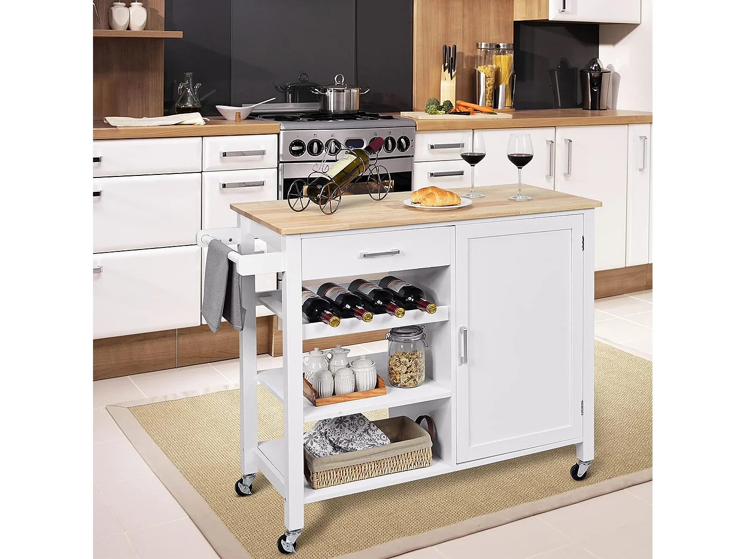 Mobile Kücheninsel Küchenwagen TI88334
