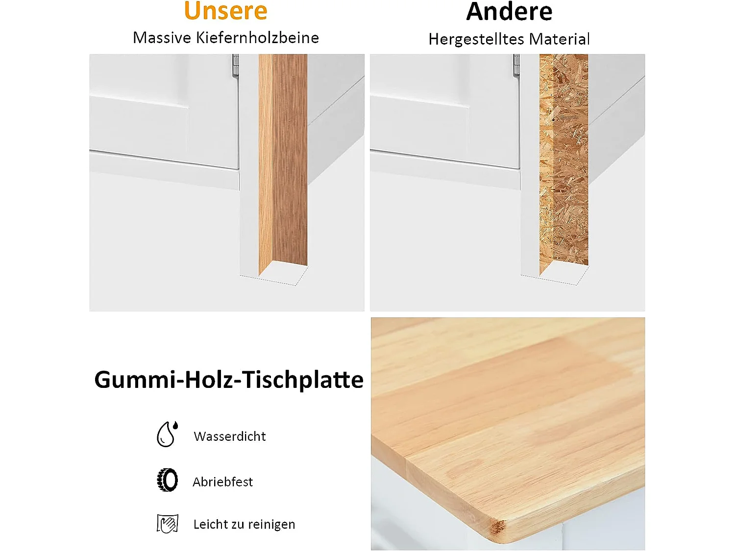 Mobile Kücheninsel Küchenwagen TI88334