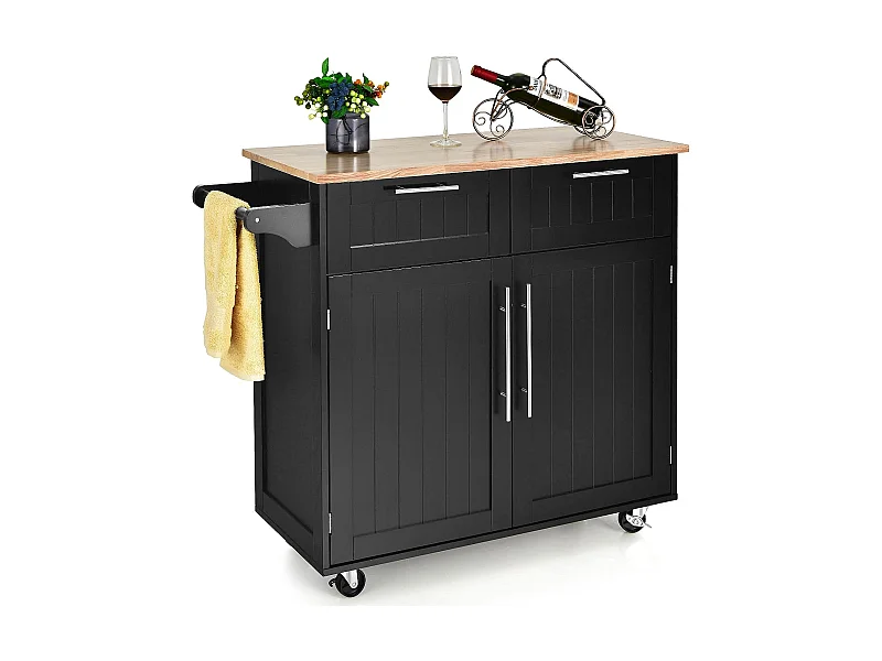 Küchenwagen Servierwagen mit Rollen HW55461