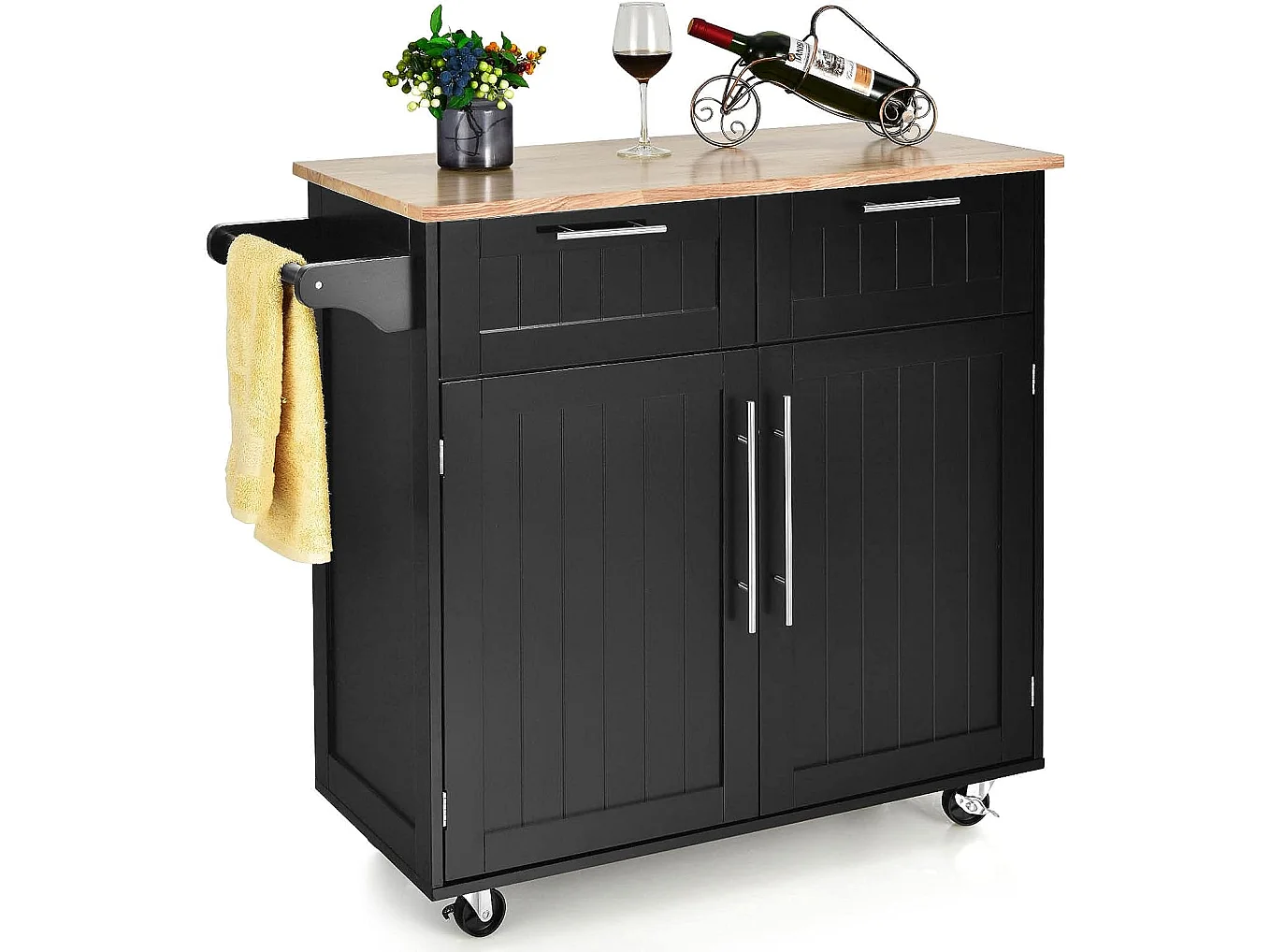 Küchenwagen Servierwagen mit Rollen HW55461