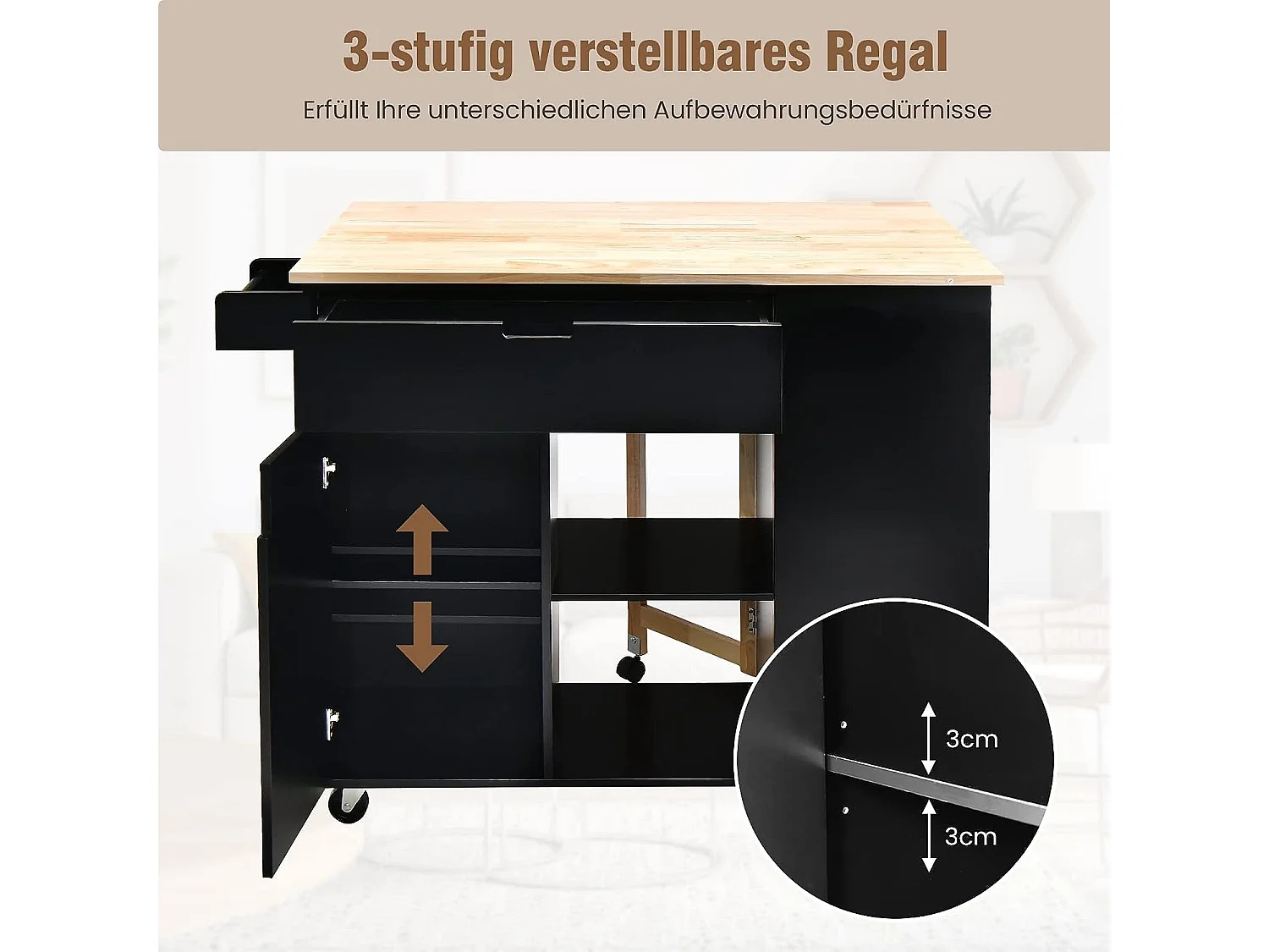 Küchenwagen auf Rollen KC55460