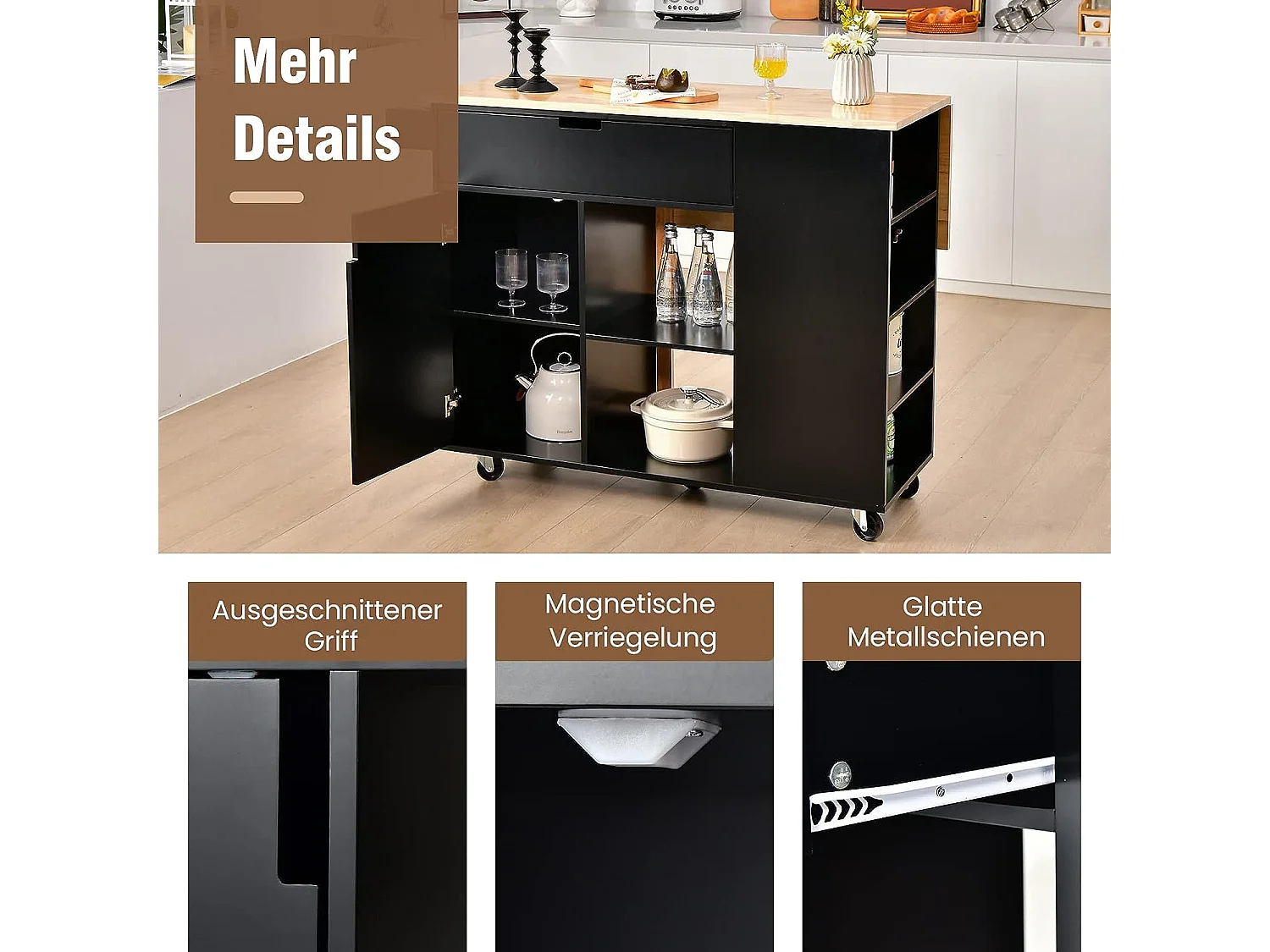 Küchenwagen auf Rollen KC55460