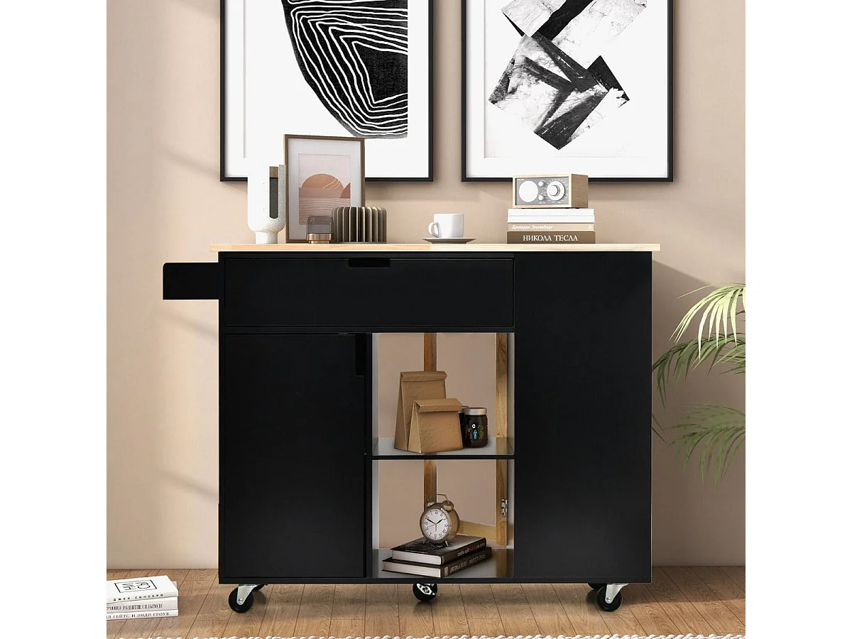 Isola da cucina con piano ribaltabile Isola da cucina su ruote