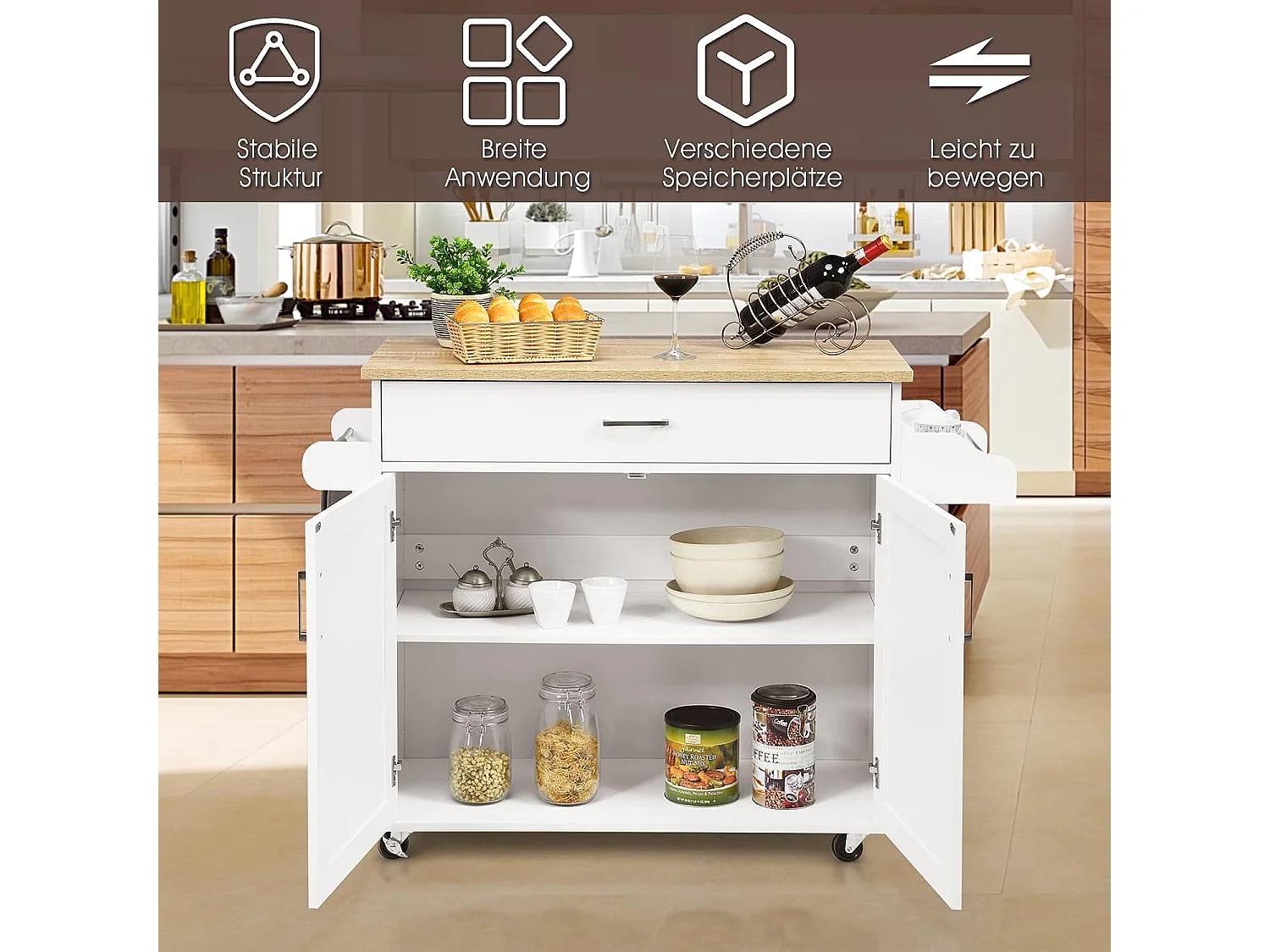 Küchenwagen Kücheninsel