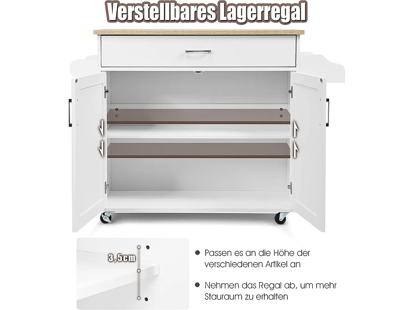 Küchenwagen Kücheninsel