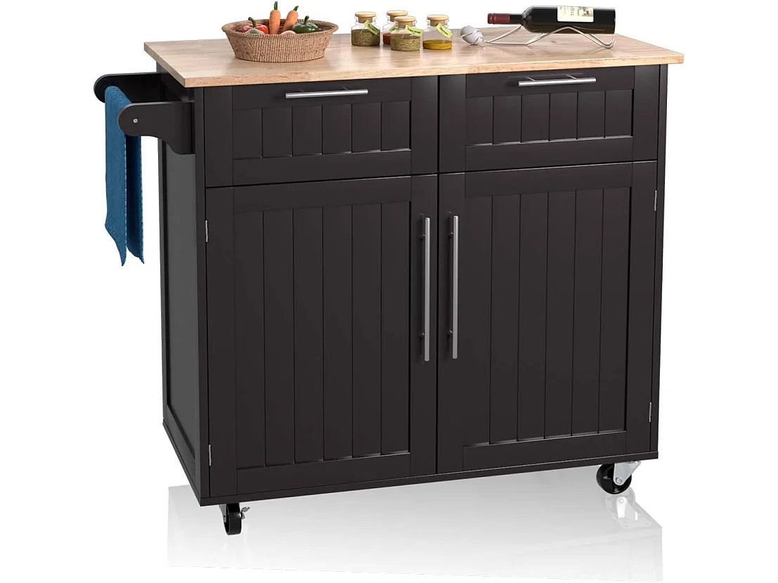 Küchenwagen Servierwagen mit Rollen HW55461