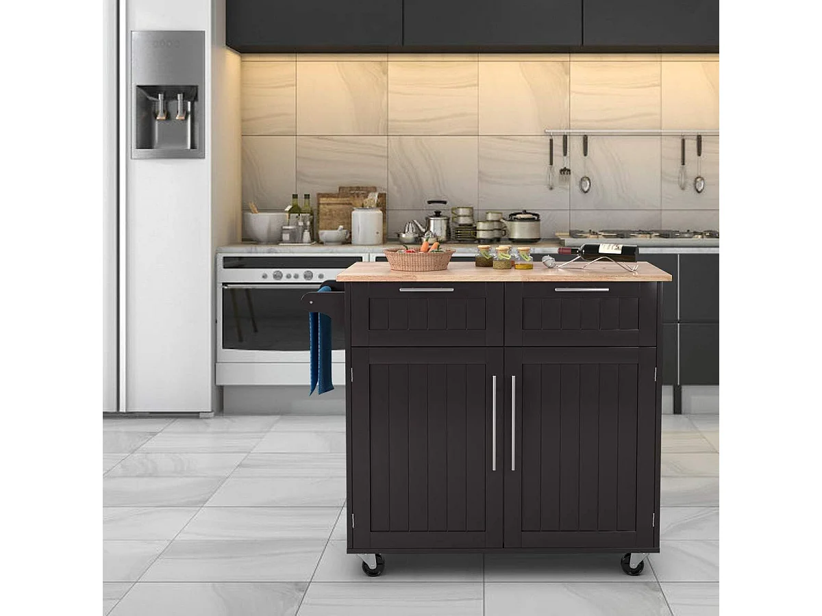 Küchenwagen Servierwagen mit Rollen HW55461