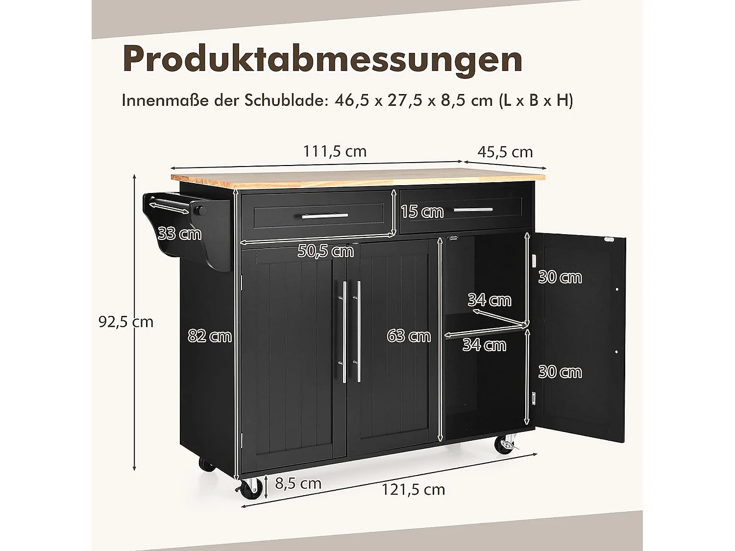 Küchenwagen auf Rollen WO76993+