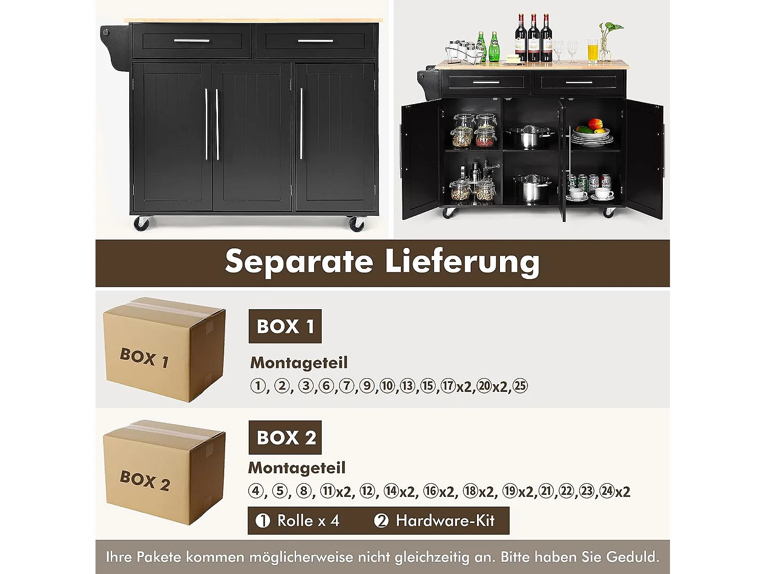 Küchenwagen auf Rollen WO76993+