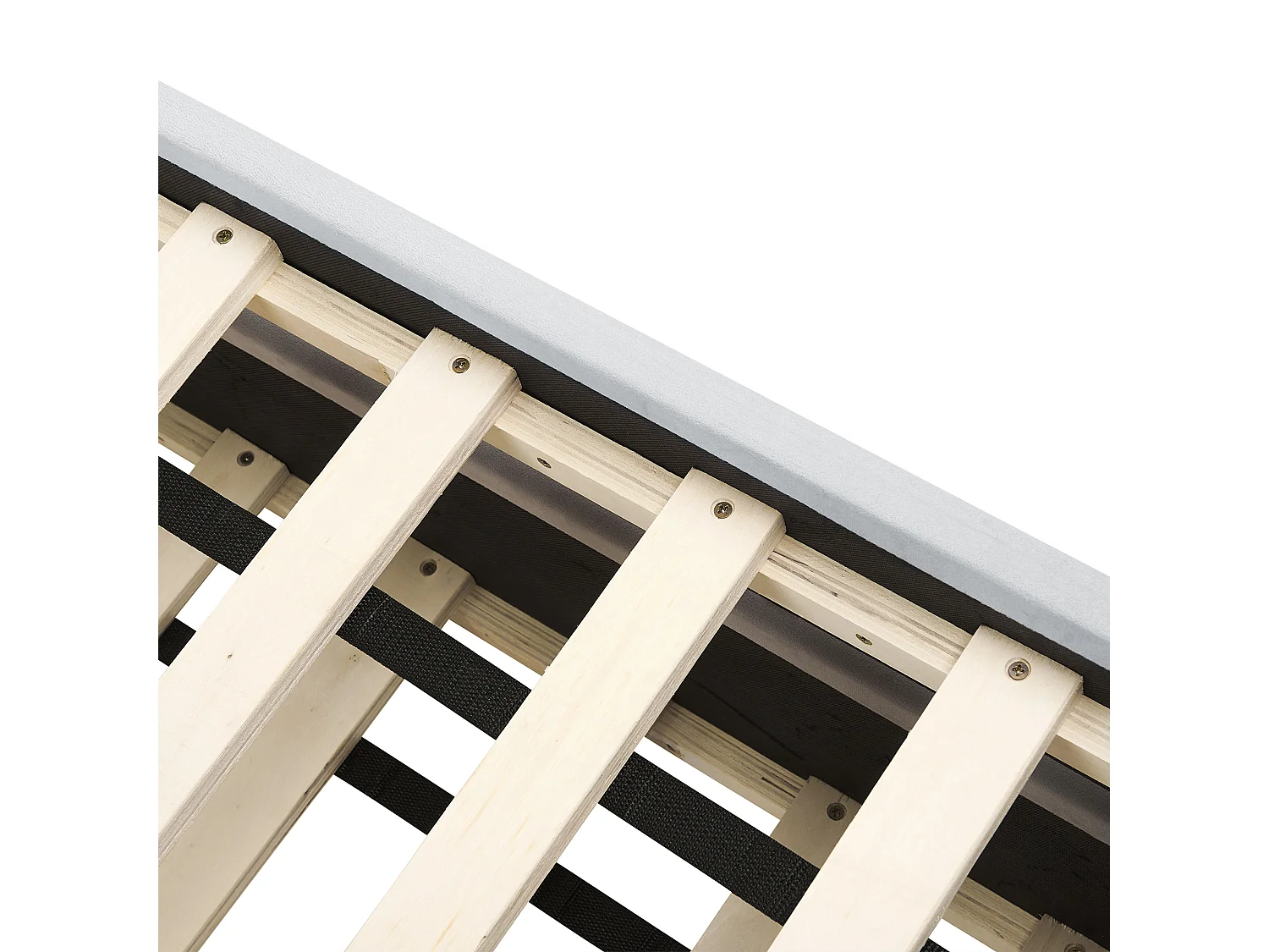 Lit gigogne Velours CHAVONNE 90 x 200 cm Gris clair