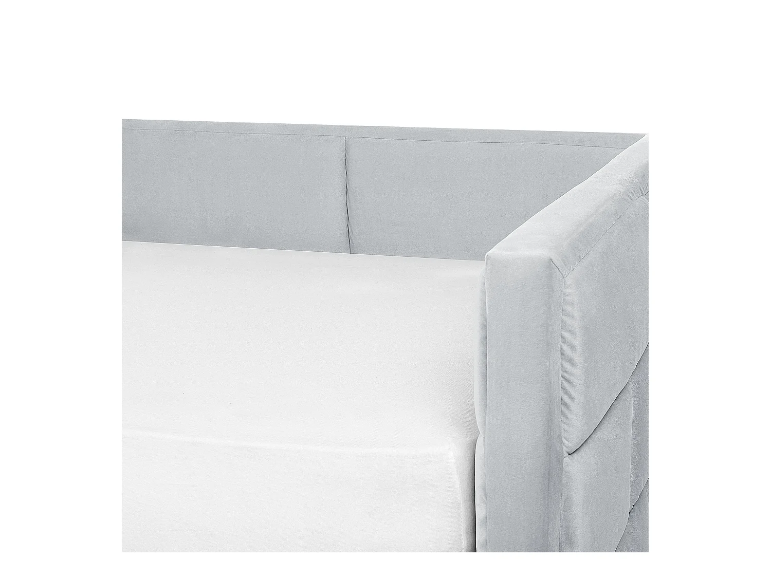 Letto estraibile Velluto CHAVONNE 90 x 200 cm Grigio chiaro