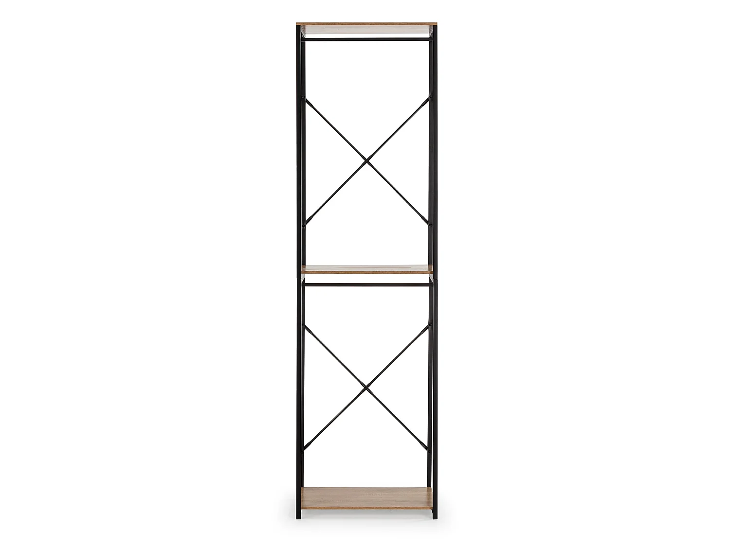 Armario vestidor Nerea 2 estantes 2 Barras, Color Roble/Negro