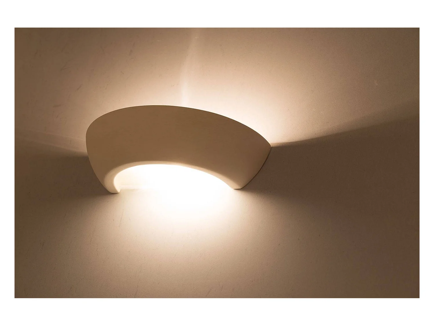 Sollux Applique murale à 1 ampoule en céramique blanche, E27