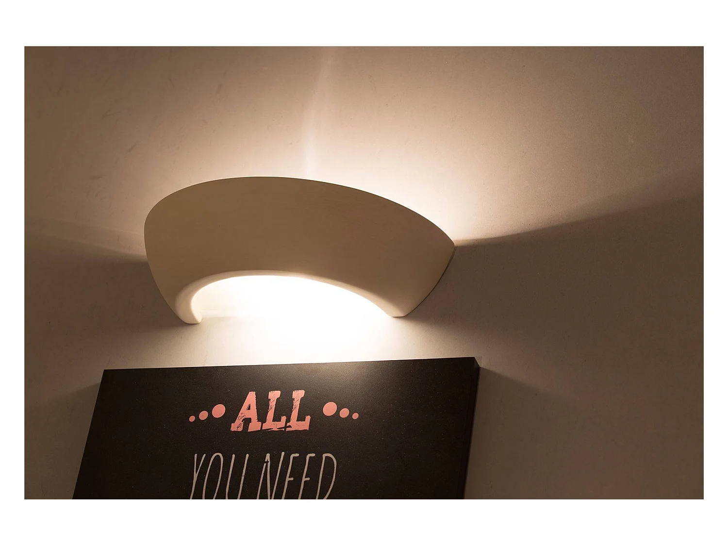 Sollux Applique murale à 1 ampoule en céramique blanche, E27