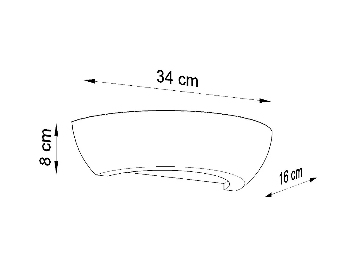 Sollux Applique murale à 1 ampoule en céramique blanche, E27