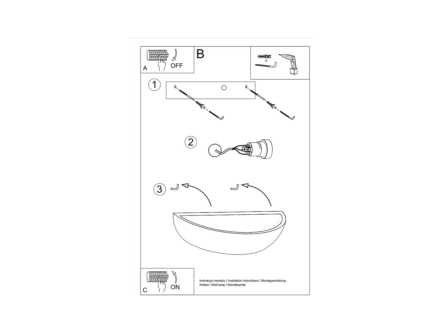 Sollux Applique murale à 1 ampoule en céramique blanche, E27