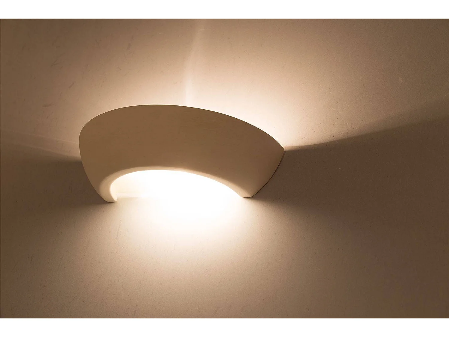 Sollux Applique murale à 1 ampoule en céramique blanche, E27