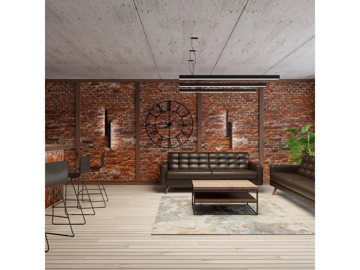 Integrated LED Flush Wall lichts Grey 145cm 4000K Integrierte LED-Wandleuchten Grau 145cm 4000K