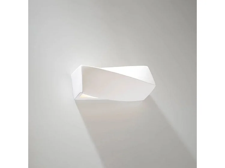 Sollux Applique murale à 1 ampoule en céramique blanche, E27