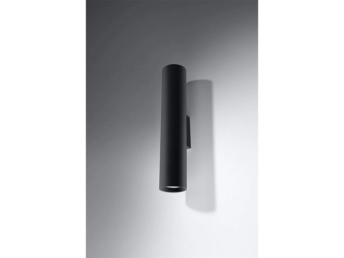 Sollux LAGOS - 2 licht oben unten Flush Wandleuchte Schwarz, GU10