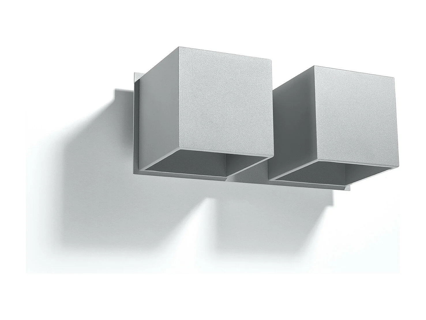 Sollux QUAD Applique Murale Twin Square Up & Down Gris G9