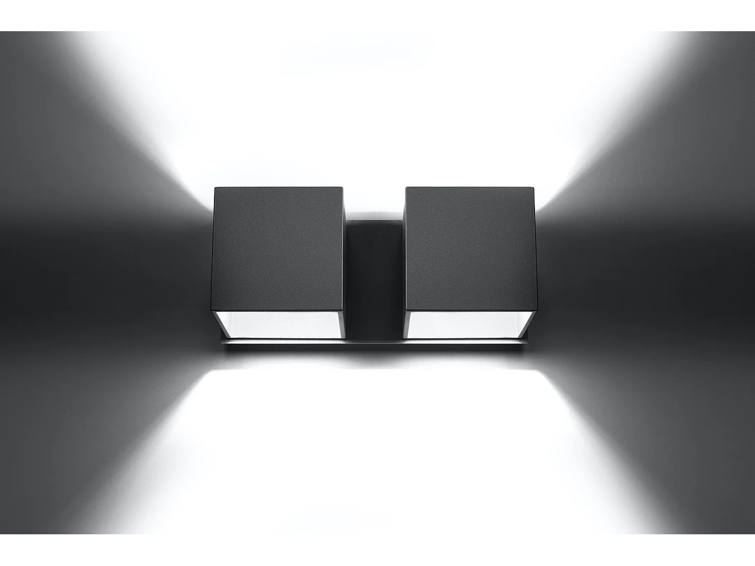 Sollux QUAD Applique Murale Twin Square Up & Down Gris G9