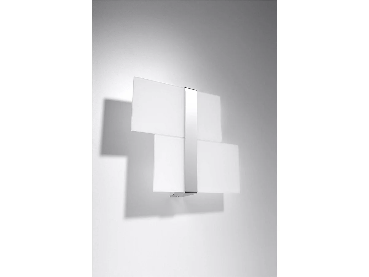 Sollux MASSIMO - 2 licht Flush Wandleuchte Weiß, Chrom, G9