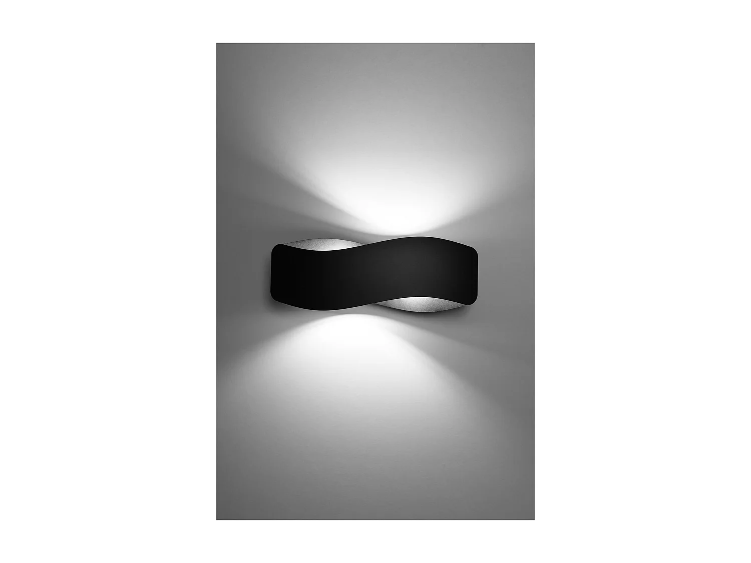Sollux Lighting Tila Applique murale Up & Down, noir, 40 cm